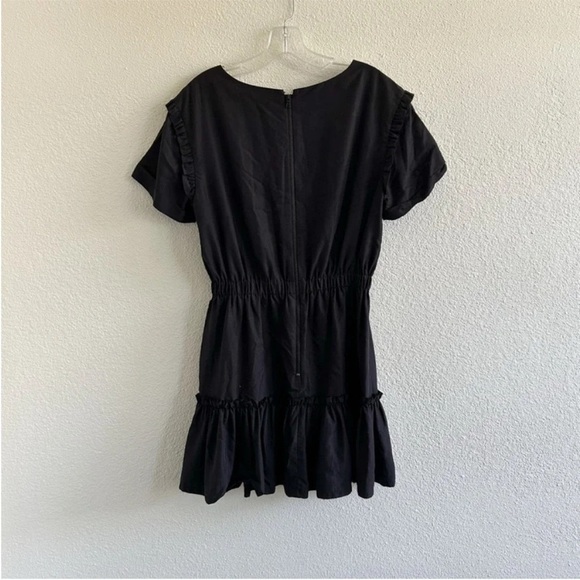 Alice + Olivia Garner Ruffle Mini Dress Black - Picture 4 of 10